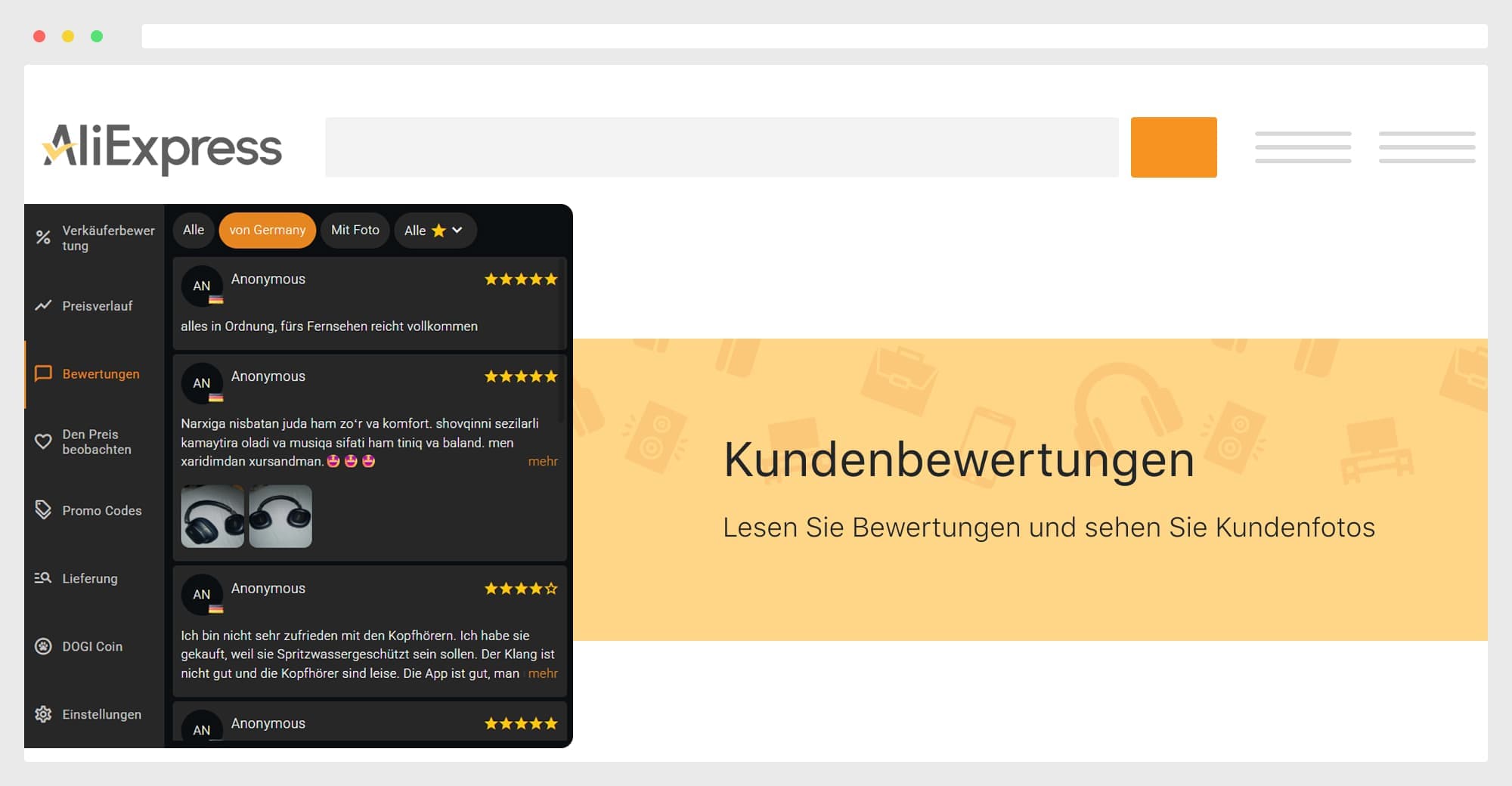 AliHelper sagt Ihnen, wenn der Verkäufer problematisch ist