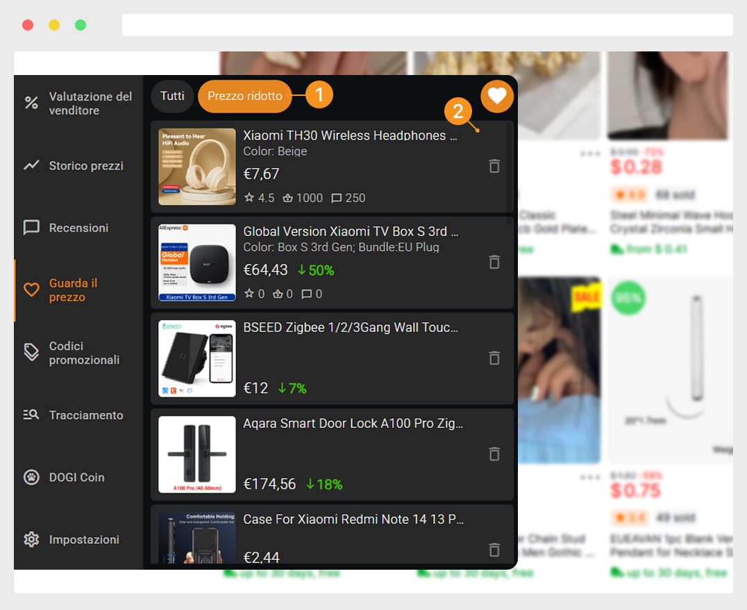 Controllare i prezzi
