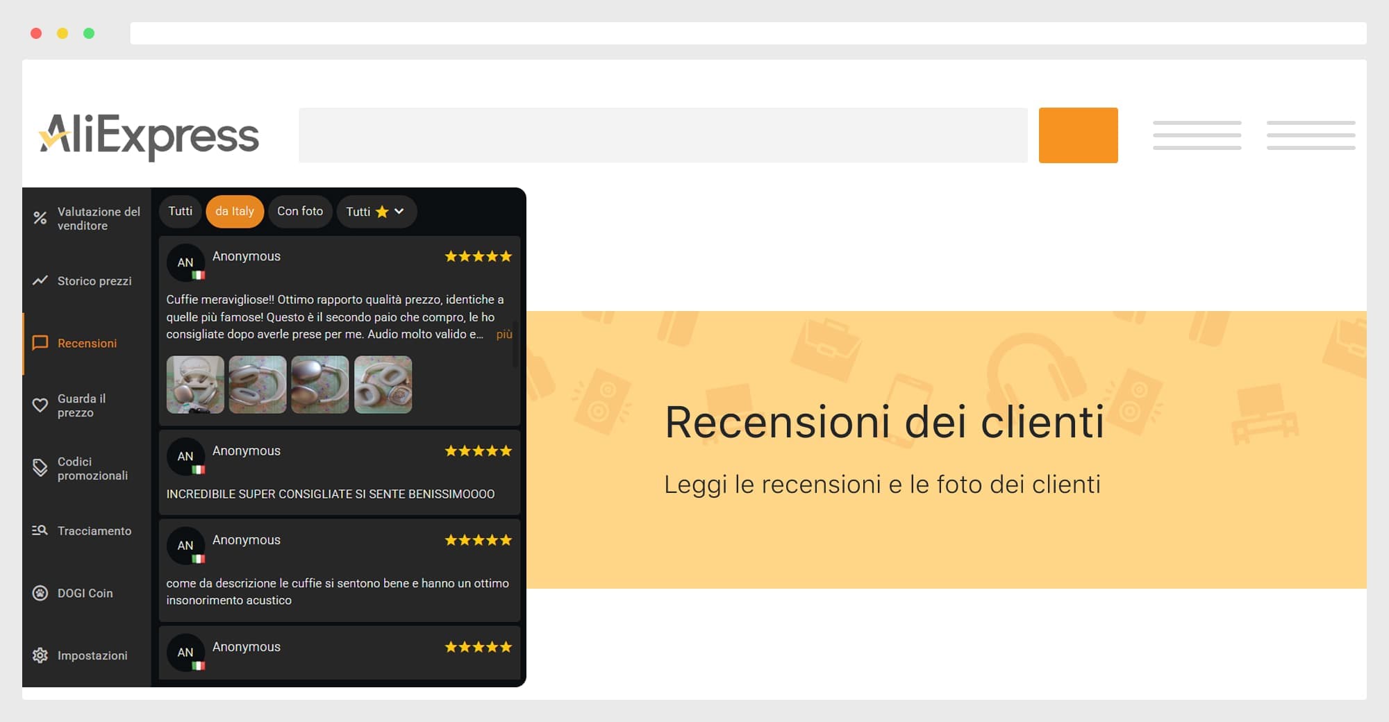 AliHelper vi dirà se il venditore è problematico