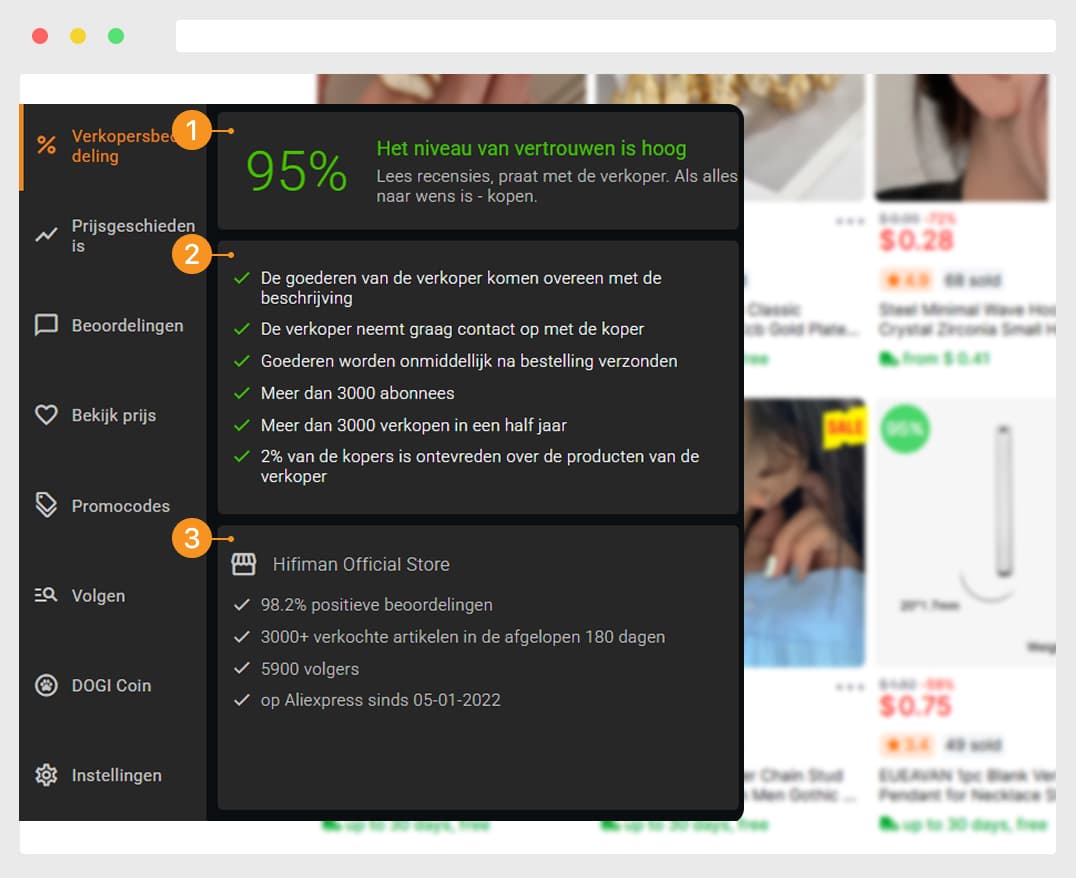 Geavanceerde weergave. Gedetailleerde leveranciersevaluatie