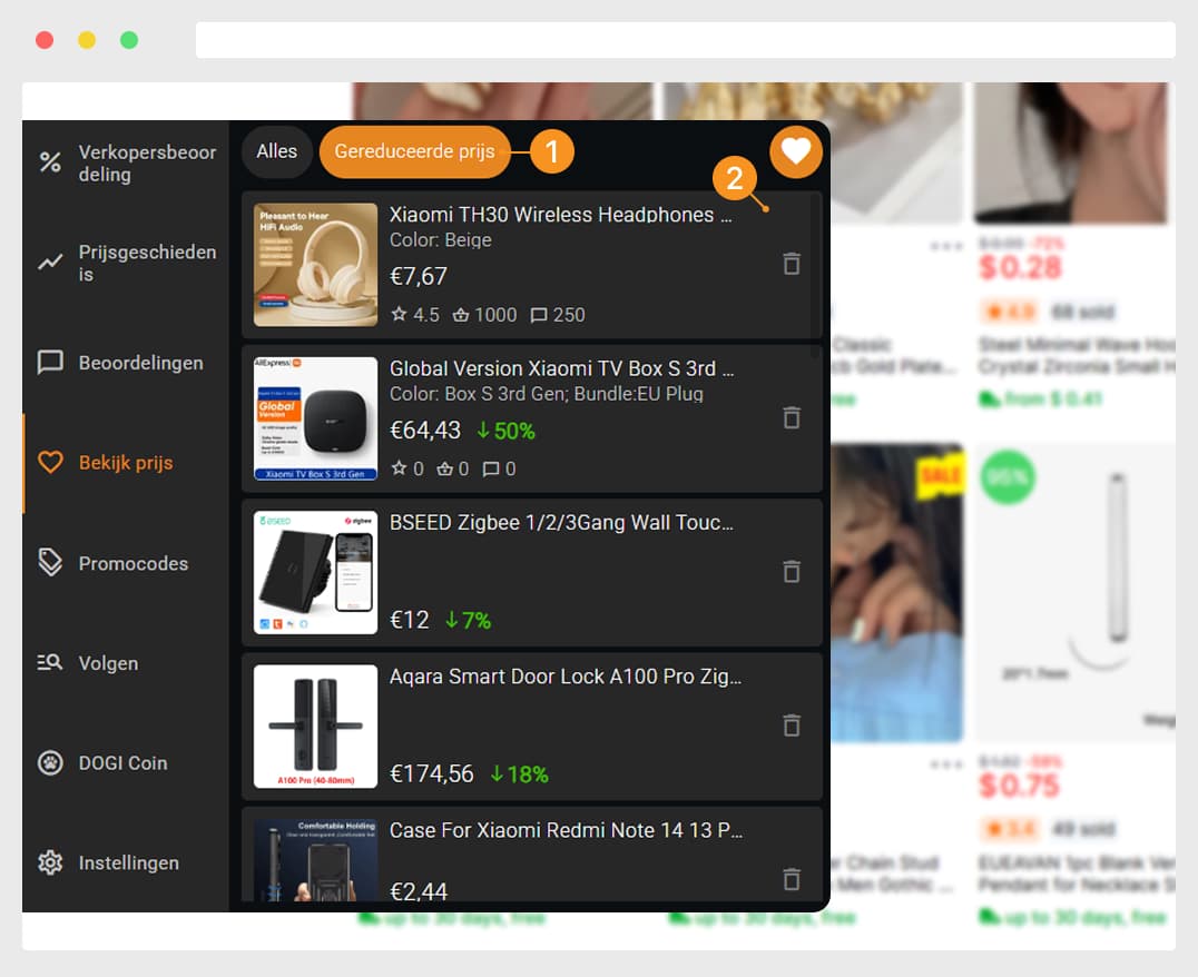 Fiyatları kontrol edin