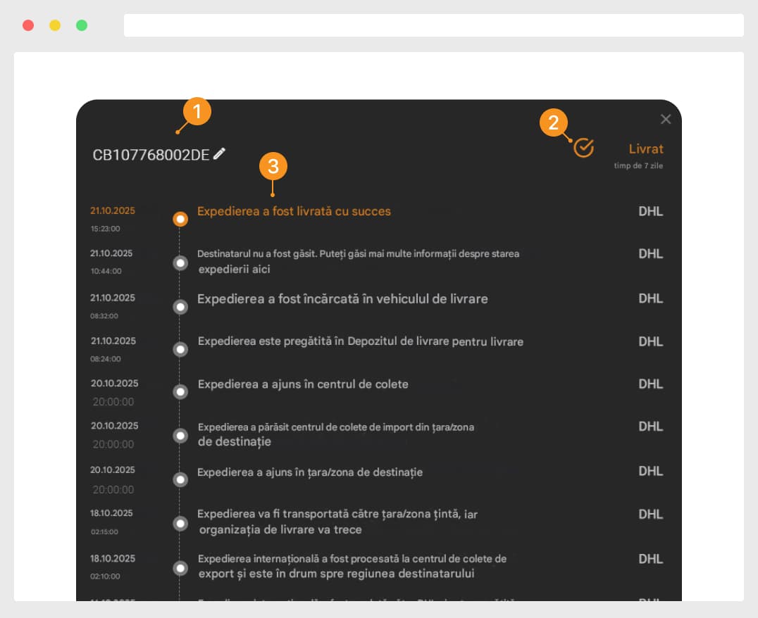 Urmărirea livrării