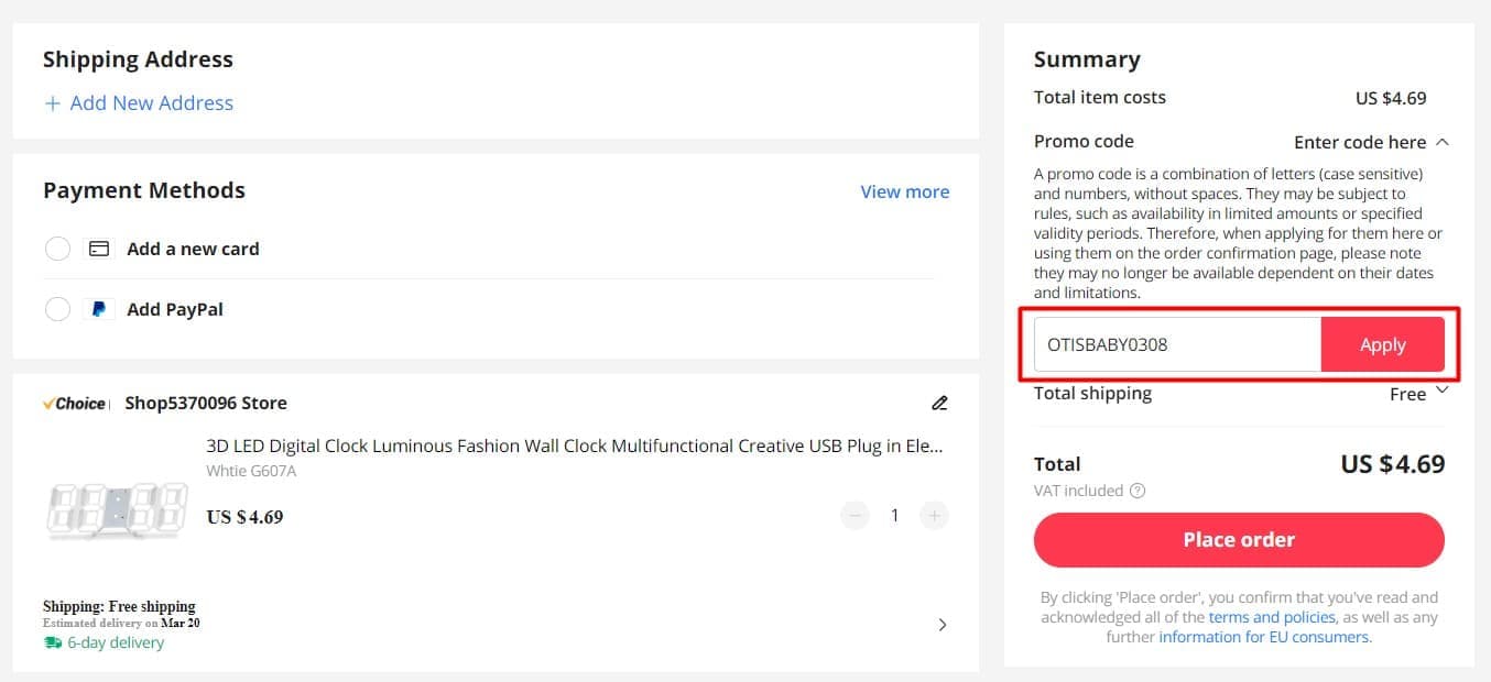 Як ввести код купона Aliexpress при оформленні замовлення Як застосувати промокод AliExpress